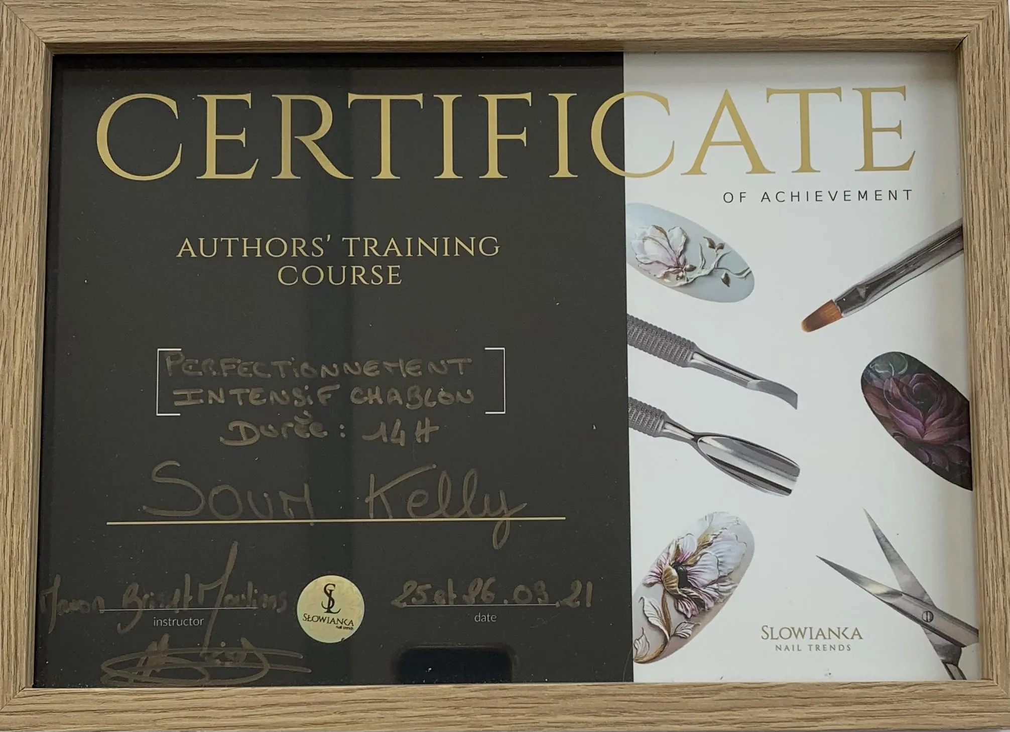 Certificat Perfectionnement chablon
