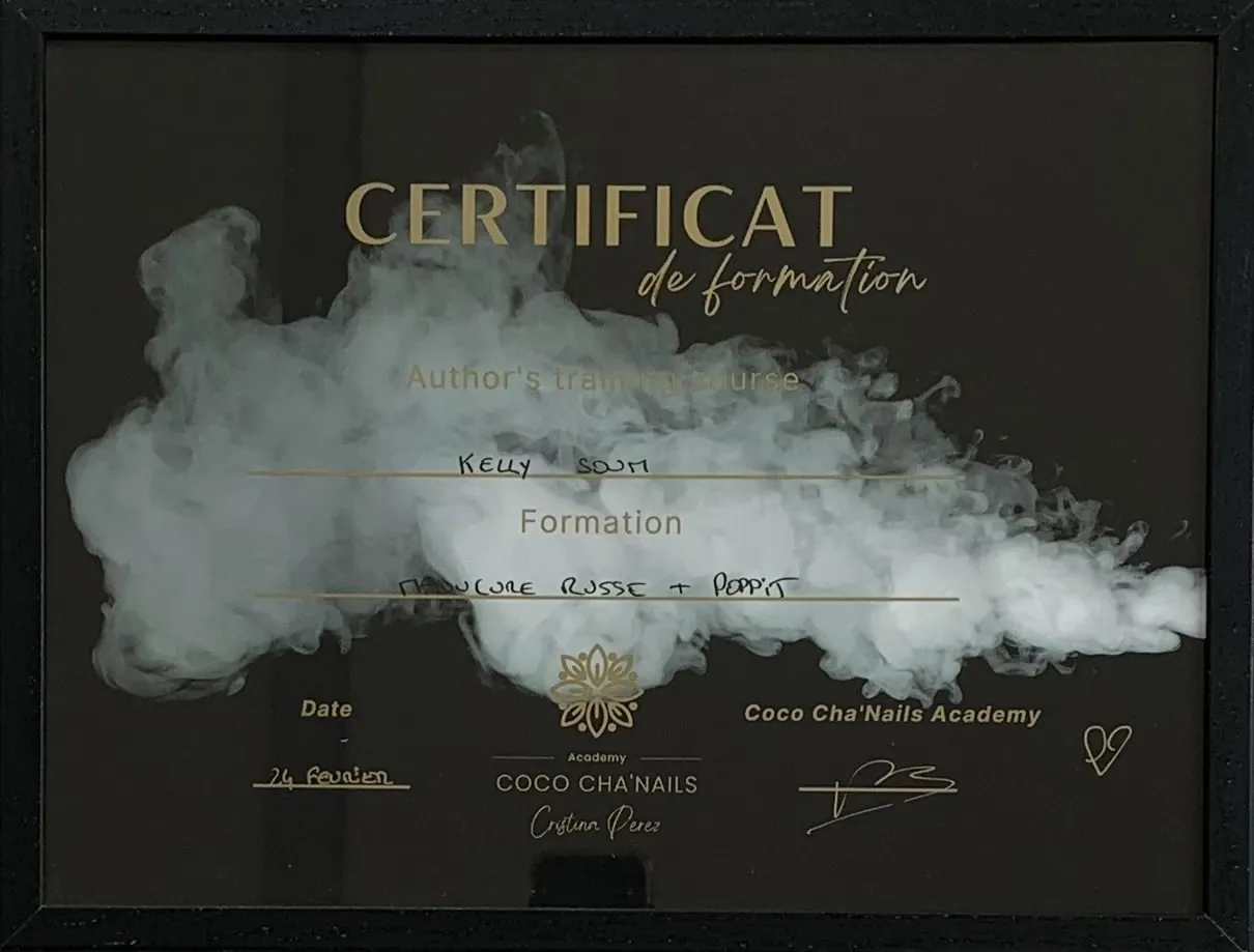 Certificat Pédicure russe